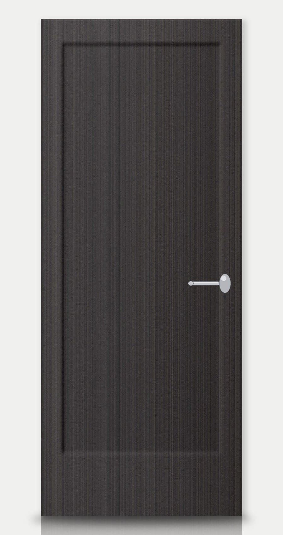 Silver Oak applied on a WPC door — real-door preview