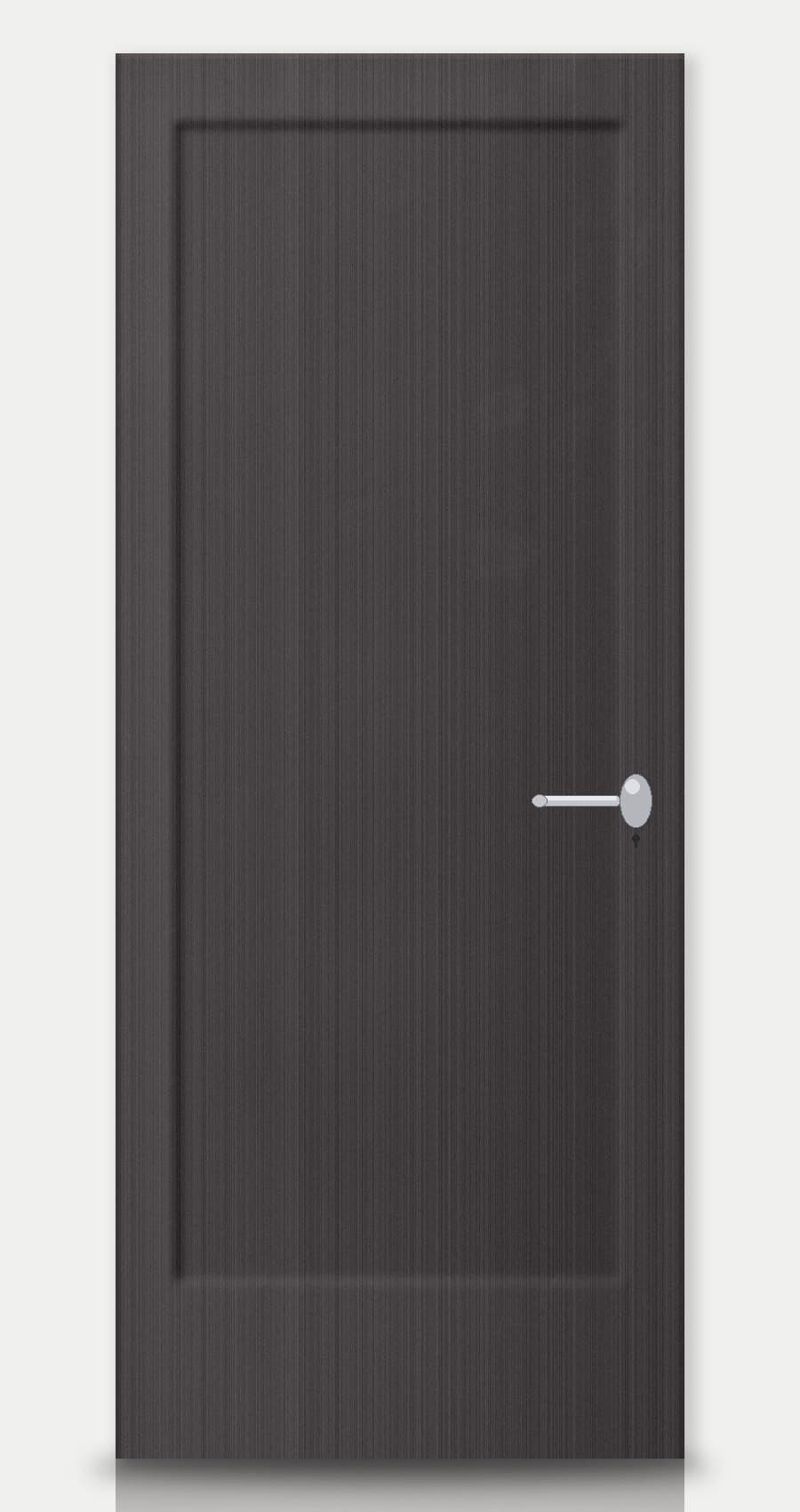 Stone Grey applied on a WPC door — real-door preview