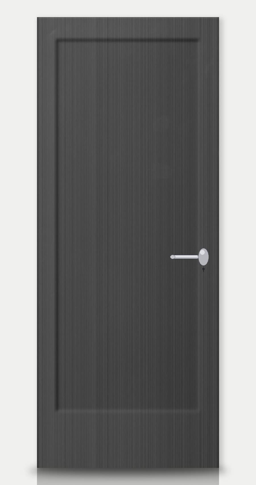 Storm Oak applied on a WPC door — real-door preview