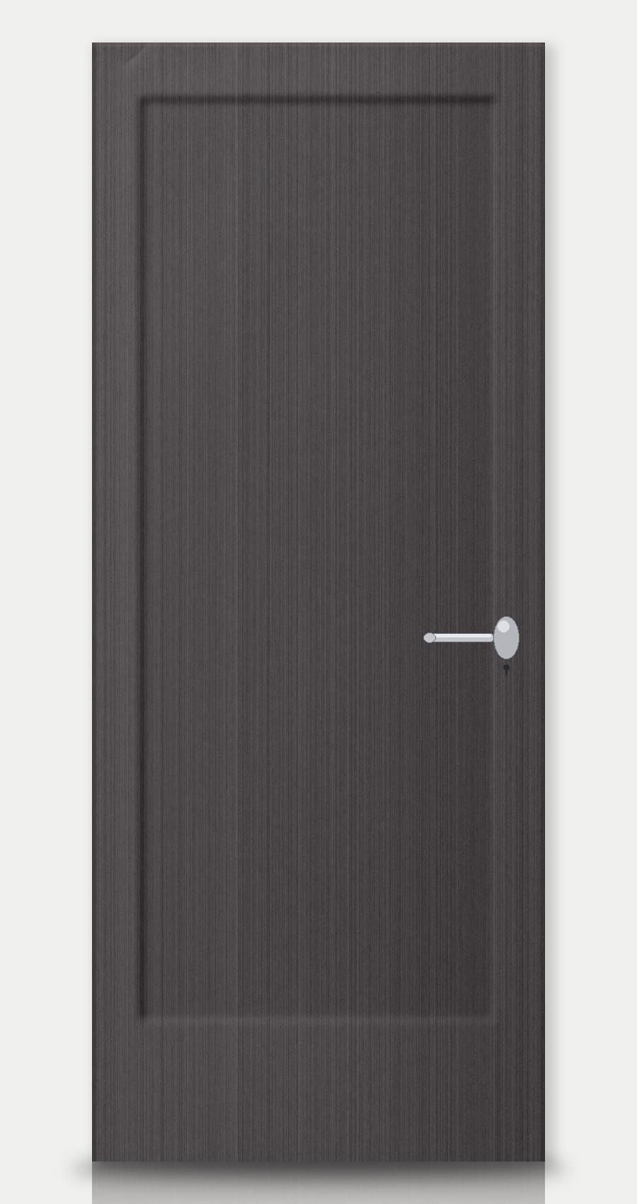 Granite Oak applied on a WPC door — real-door preview