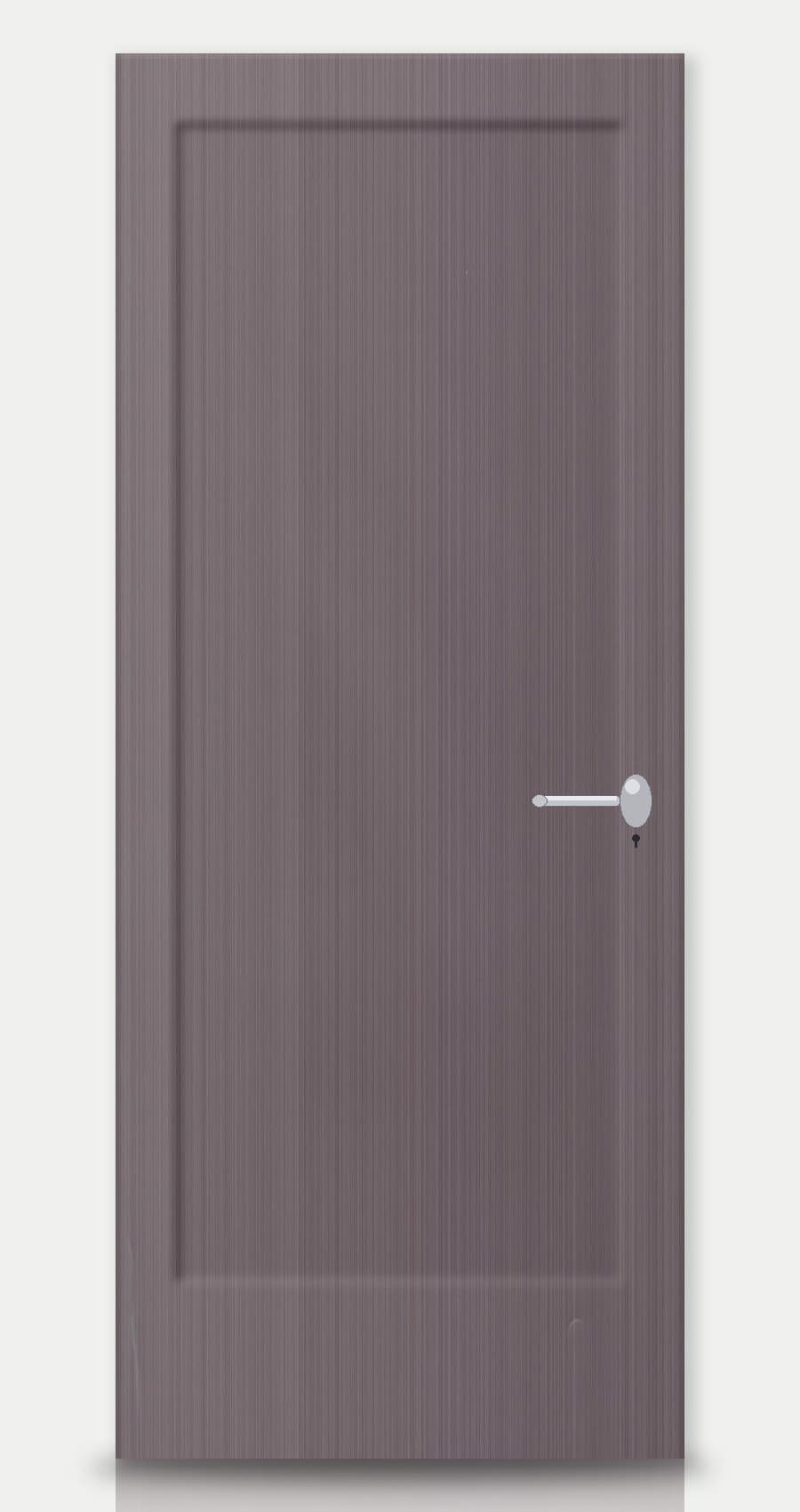 Rain Oak applied on a WPC door — real-door preview