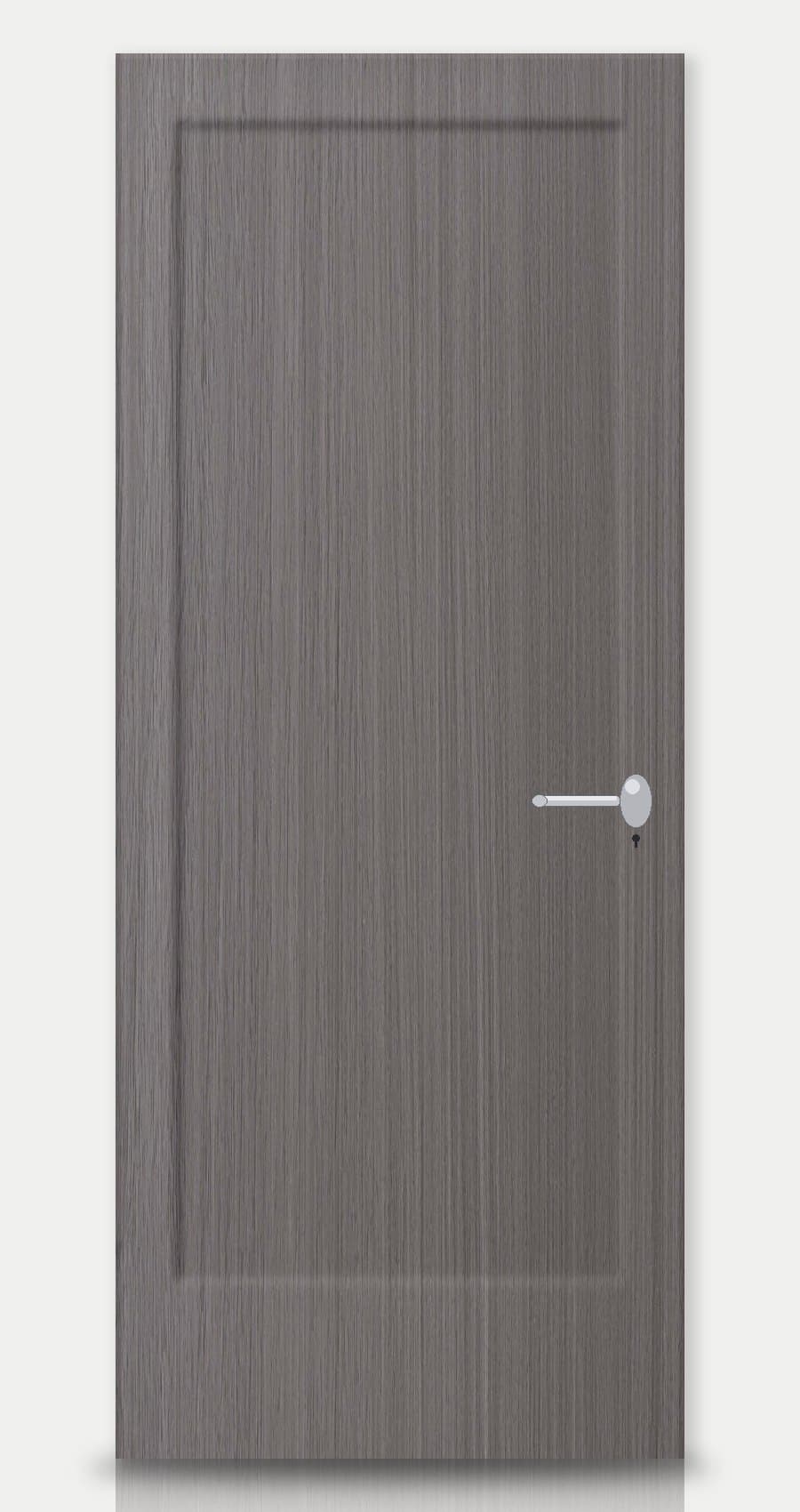 Mineral Oak applied on a WPC door — real-door preview