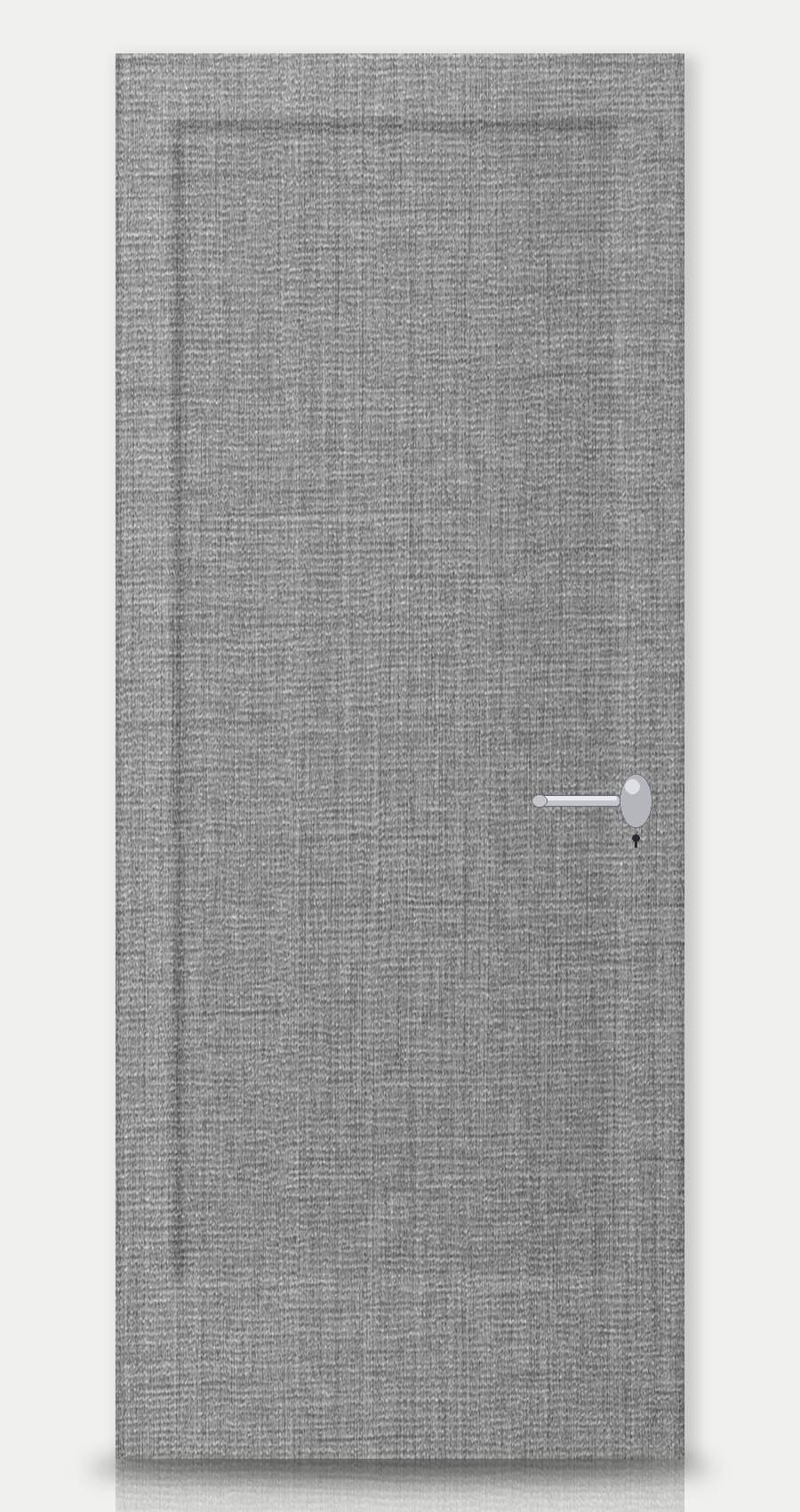 Cool Grey applied on a WPC door — real-door preview