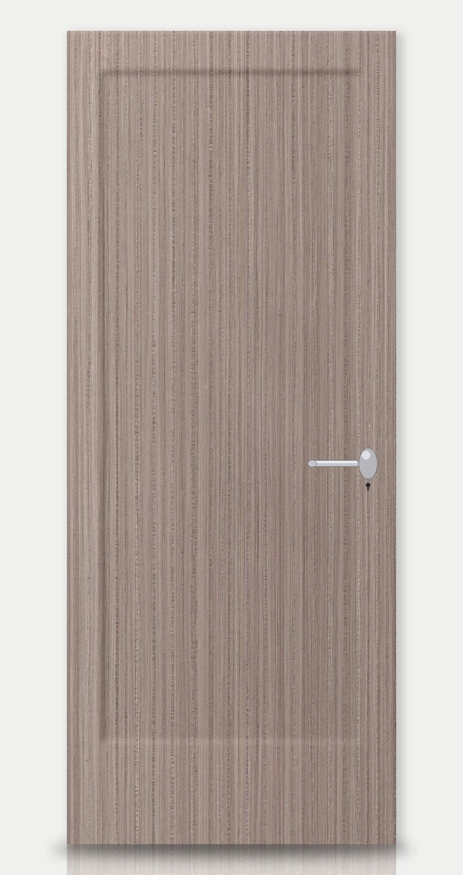 Champagne Oak applied on a WPC door — real-door preview