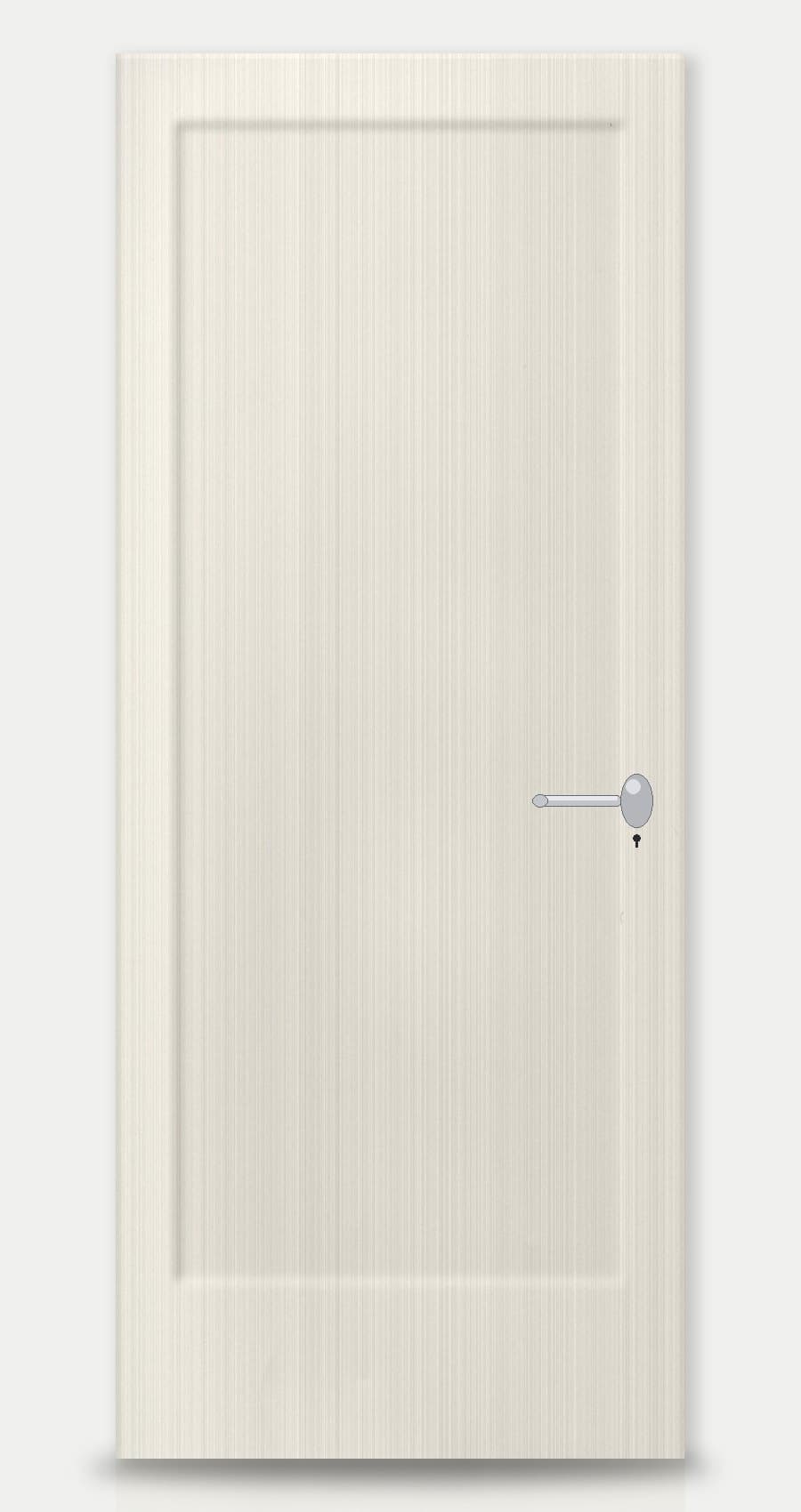 Stone Oak applied on a WPC door — real-door preview