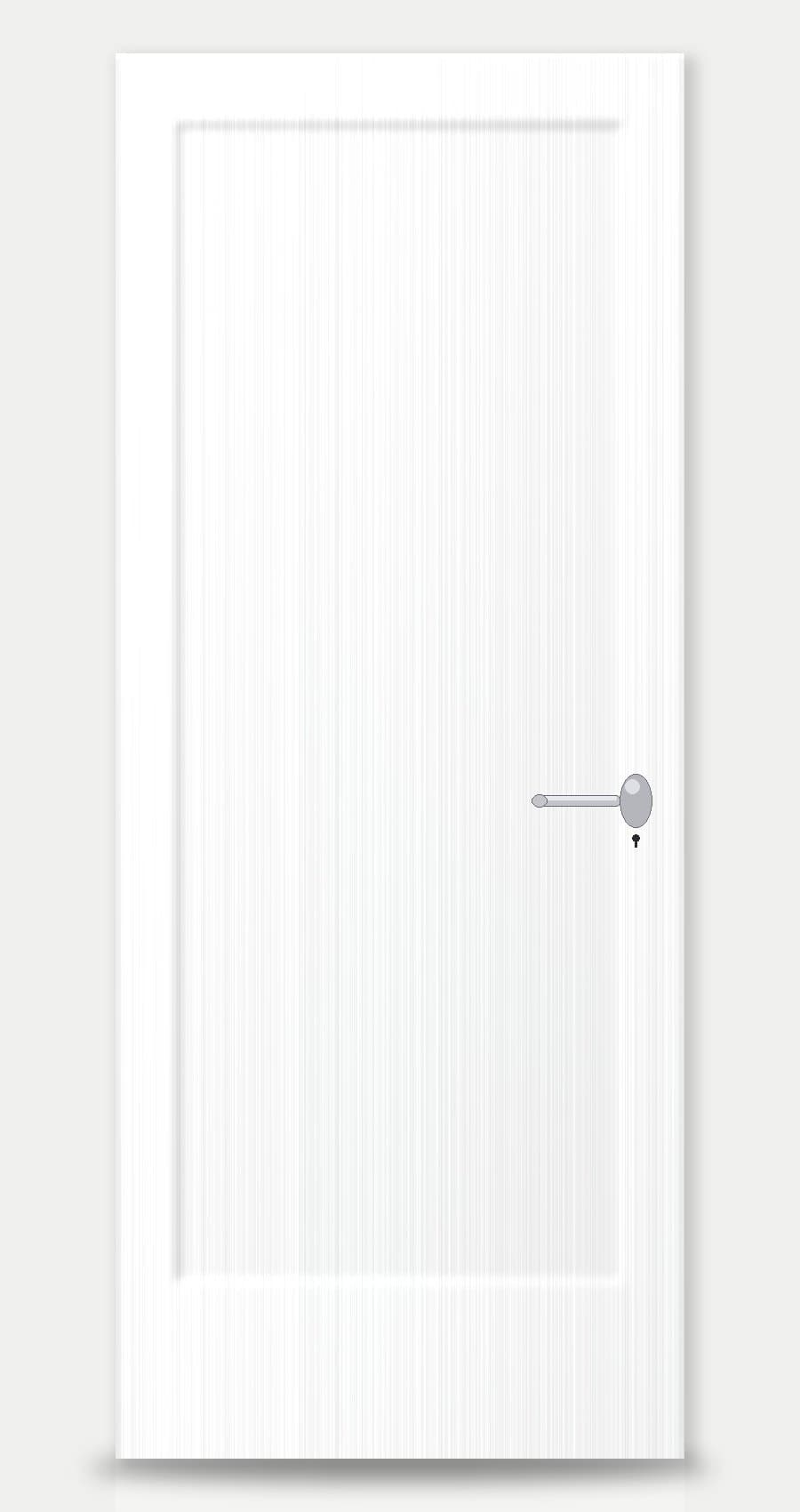 Mist Oak applied on a WPC door — real-door preview