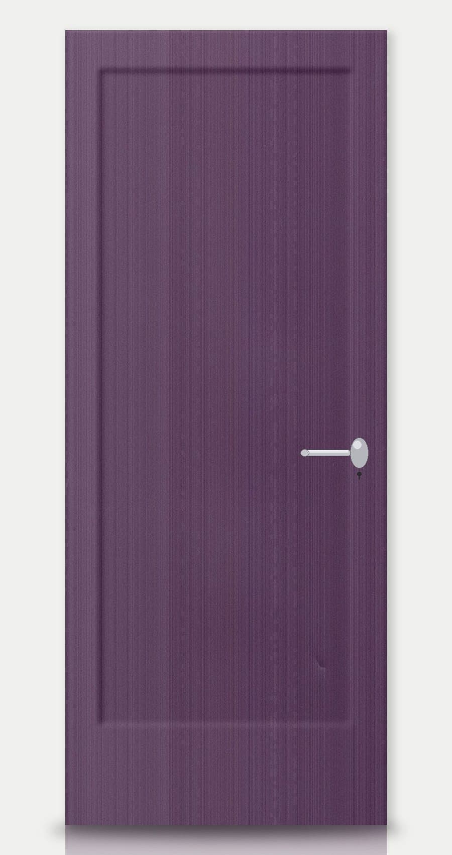 Spiced Oak applied on a WPC door — real-door preview