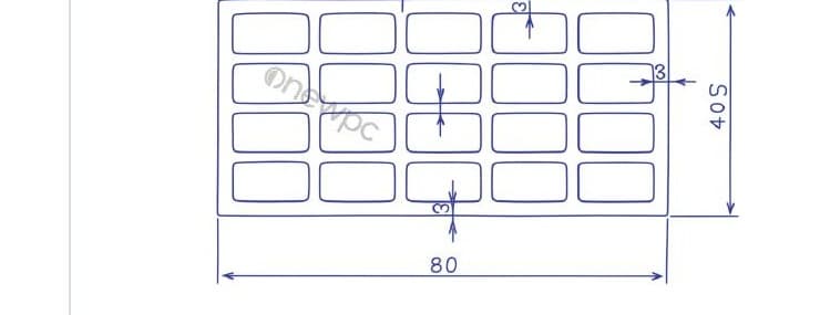 OWP80/40.5 technical drawing - cross-sectional schematic with millimetre dimensions