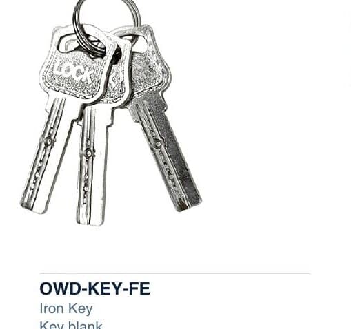 OWD-KEY-FE colour swatch — Cylinders & Keys
