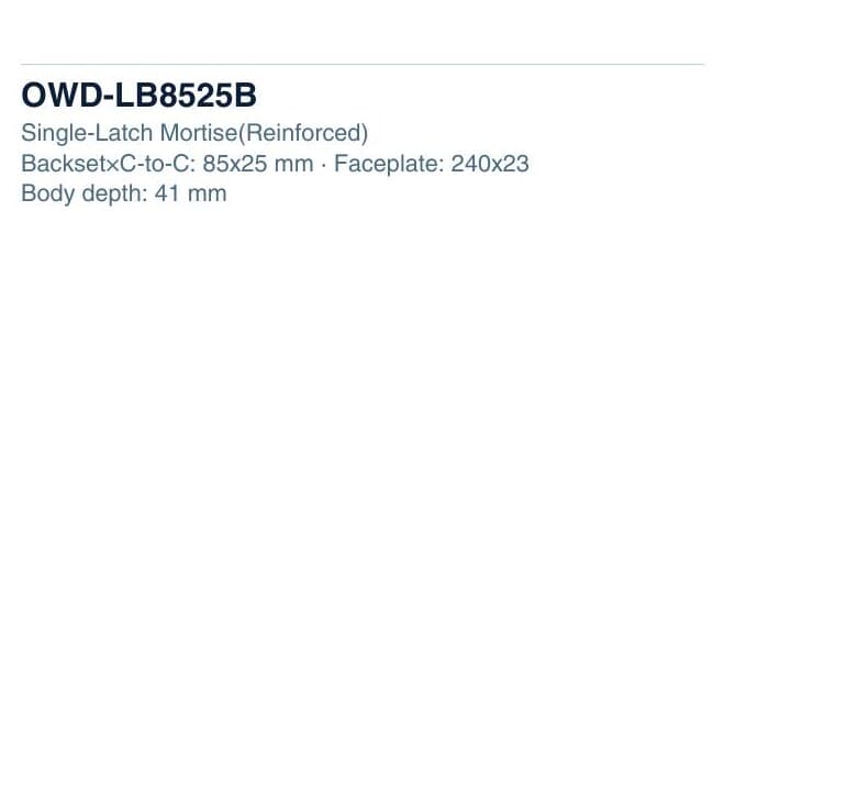 OWD-LB8525B colour swatch — Lock Bodies