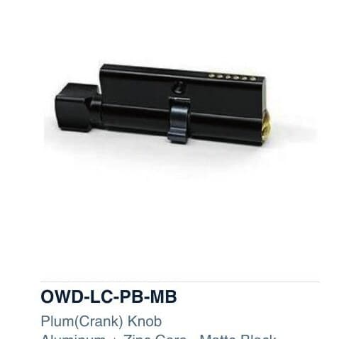 OWD-LC-PB-MB colour swatch — Cylinders & Keys