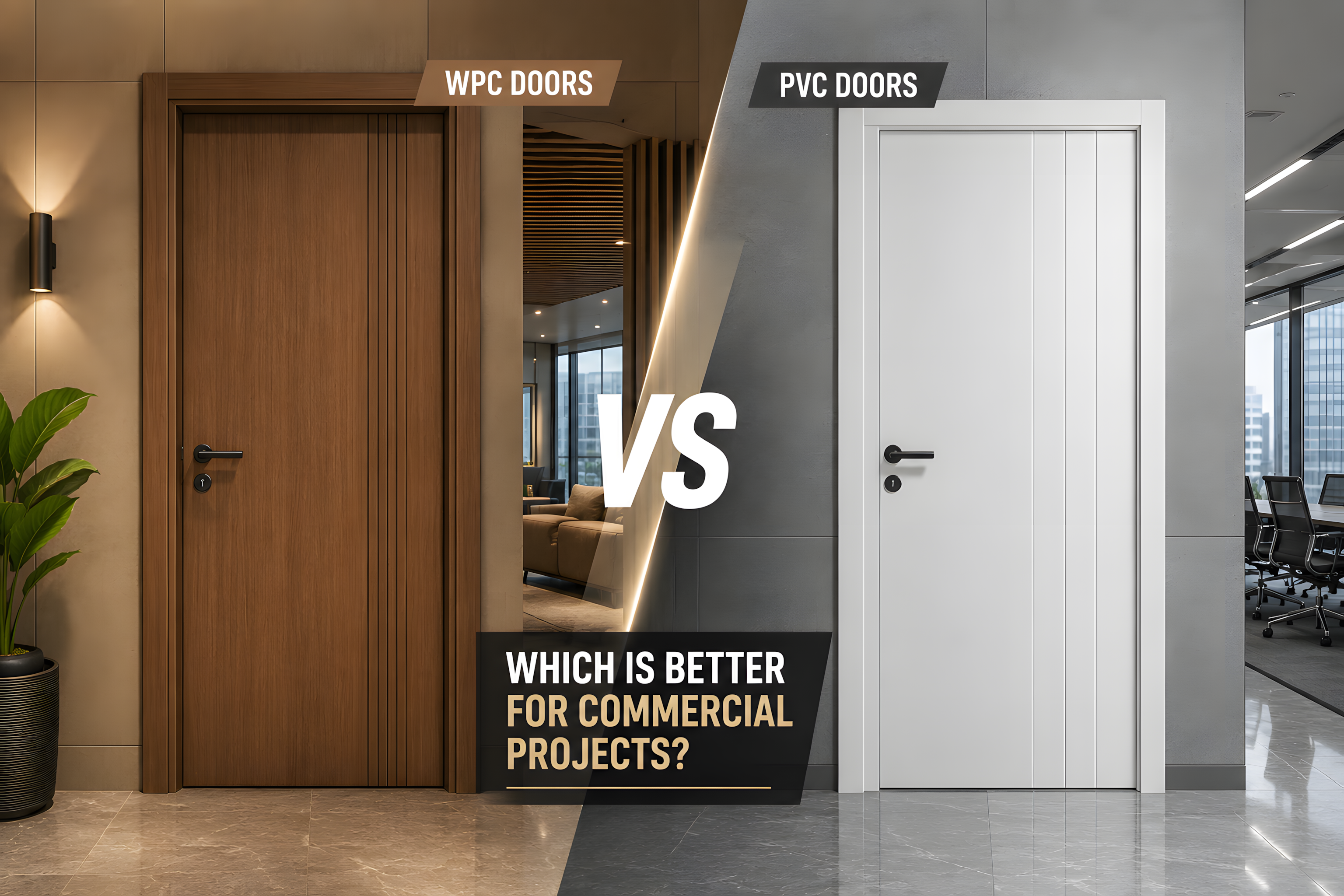 WPC Doors vs PVC Doors: Which Is Better for Commercial Projects?